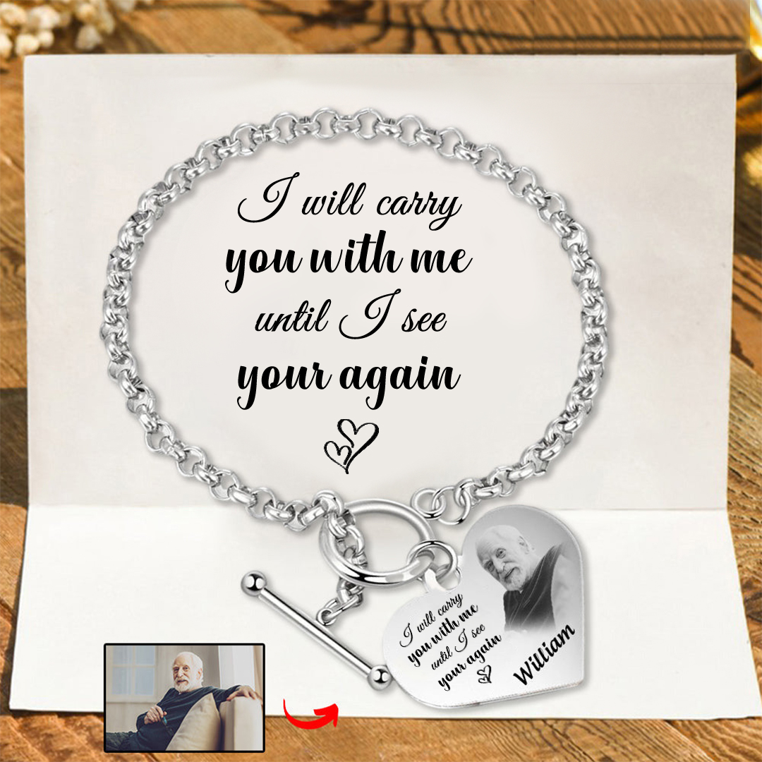 For Love - Photo Name Custom Love Chain Bracelet