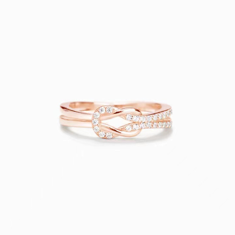 [Copy]Mother & Daughter Ring - Square Knot Ring
