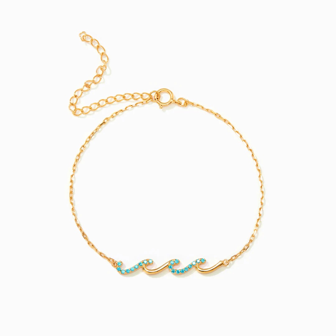 Healing Is Not Linear Minimalist Wave Bracelet