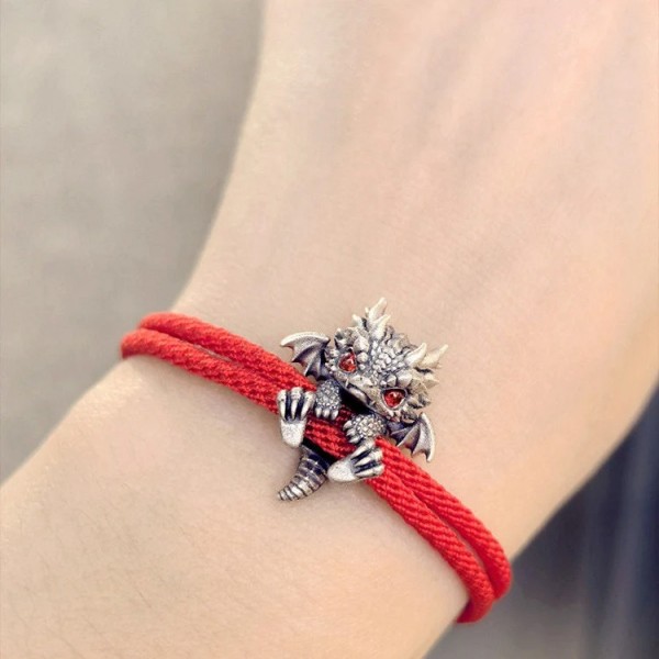 Cute Silver Dragon Bracelet