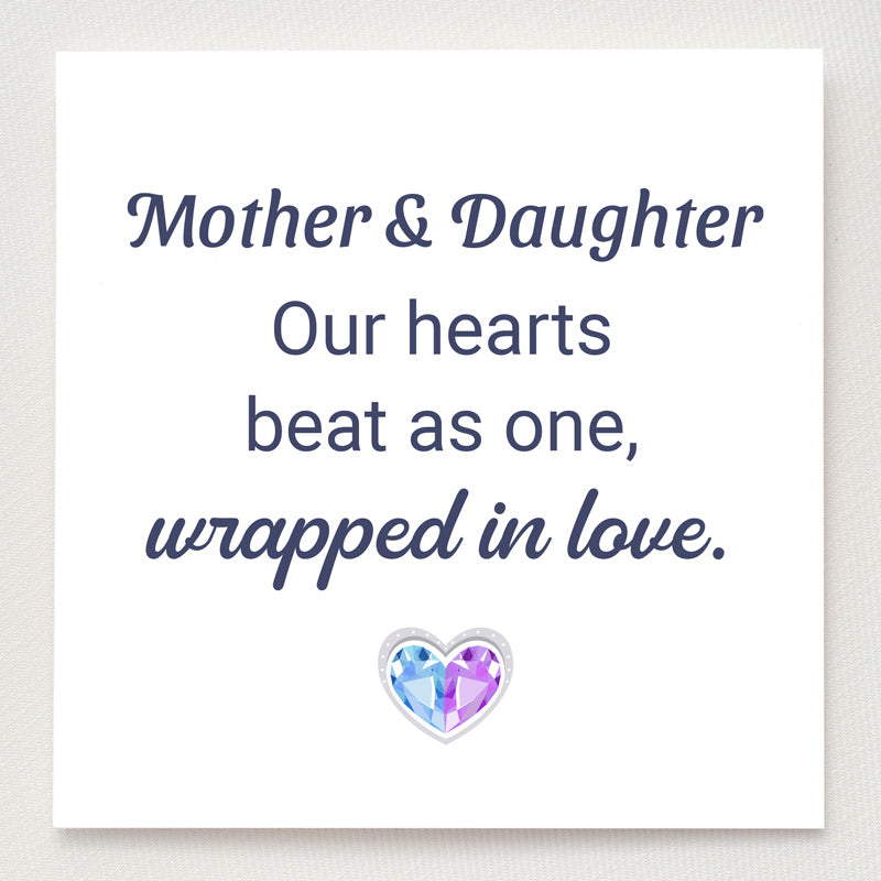 Mother and Daughter Dual Teardrop Birthstone Heart Ring