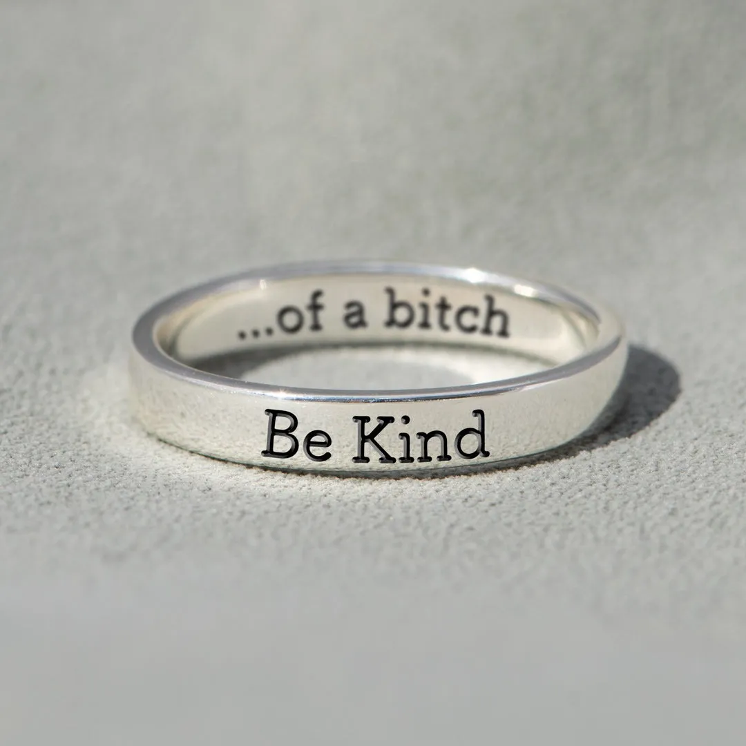 🎉49% OFF FOR NEW YEAR🎁BE KIND...OF A BI♥CH MANTRA RING