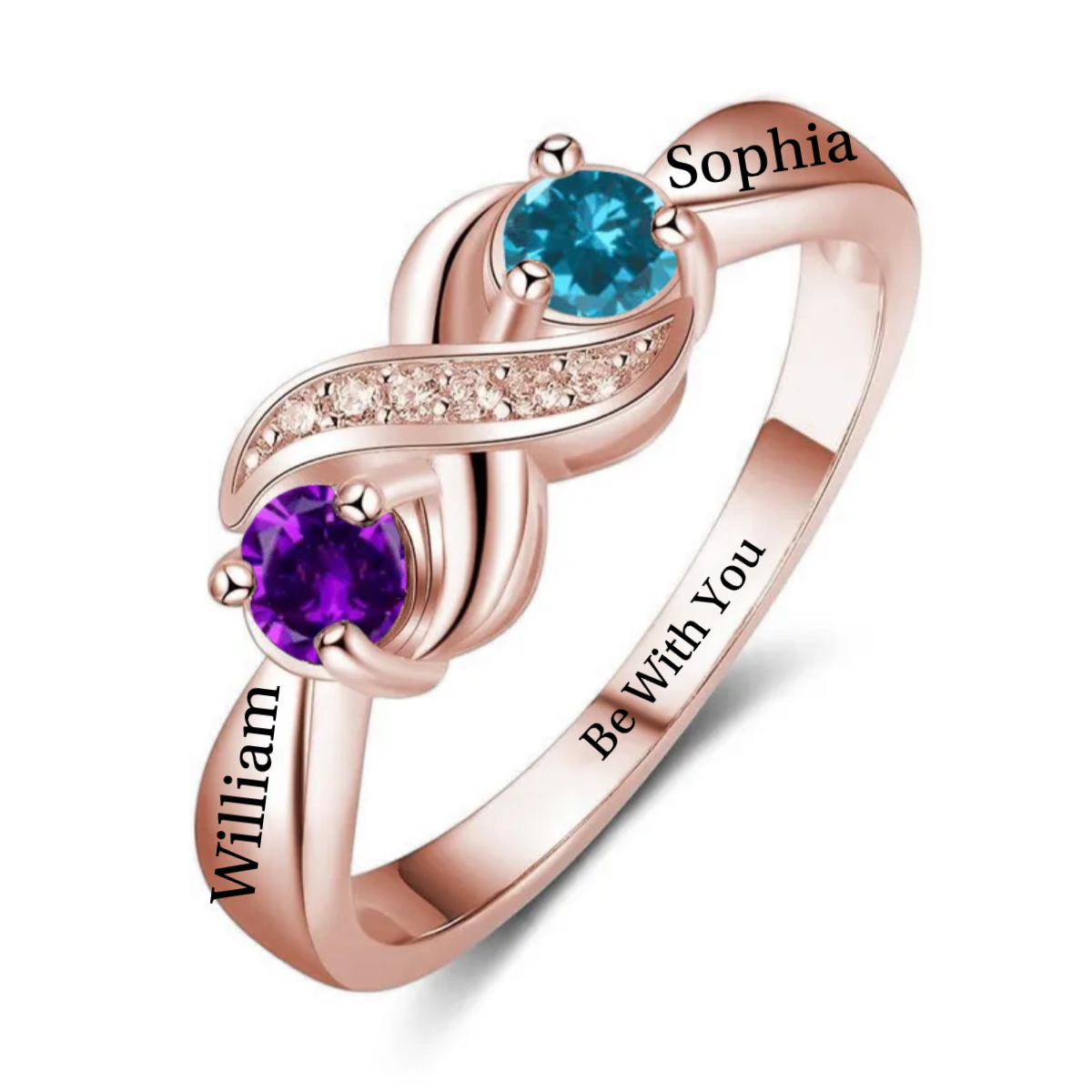 Our Love Will Last Forever Customized Birthstone Ring