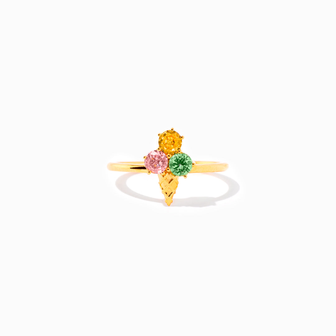 Mama's Love Never Melts Ice Cream Birthstones Ring