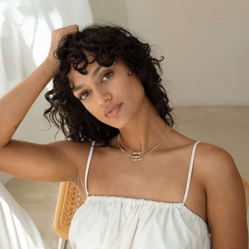 Custom Name Necklace with Curb Chain