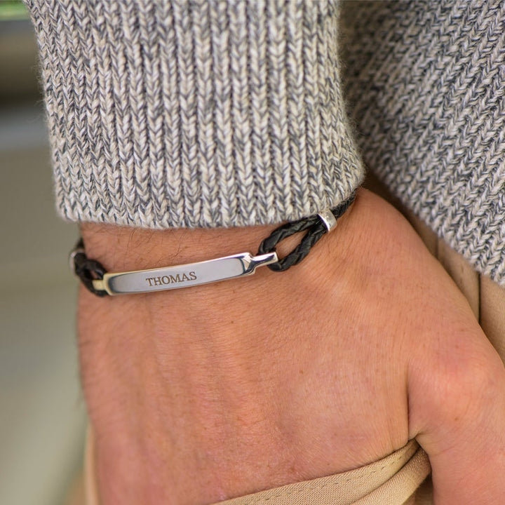 For Love - To My Man Custom Leather Bracelet