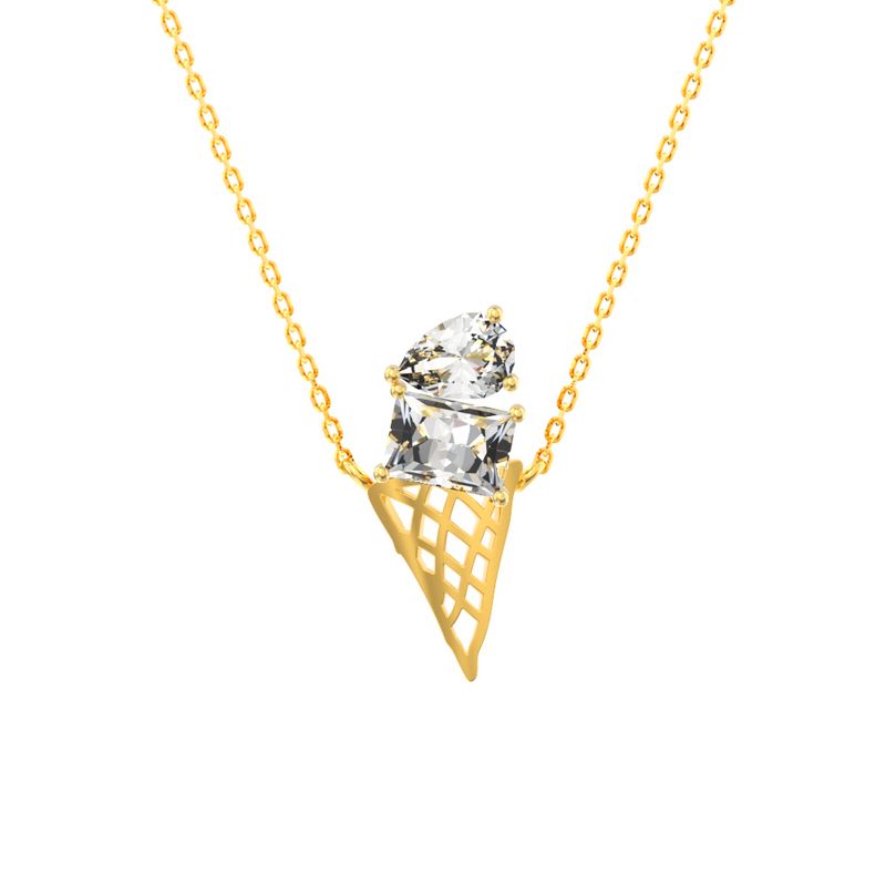 Mama's Sweet Joys - Custon Birthstones Ice Cream Necklace