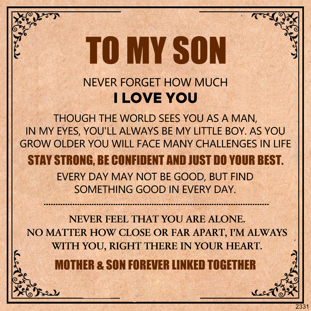 For Son - Mother & Son Forever Linked Together Black Knot Bracelet