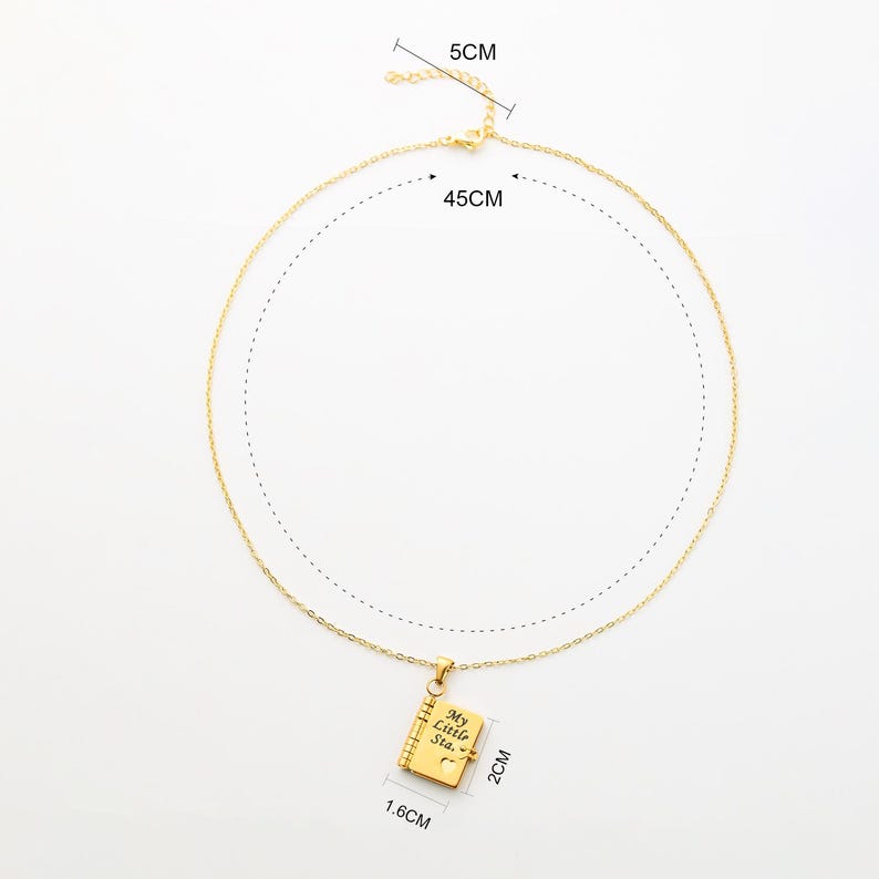 For Daughter -My Little Star Book Necklace