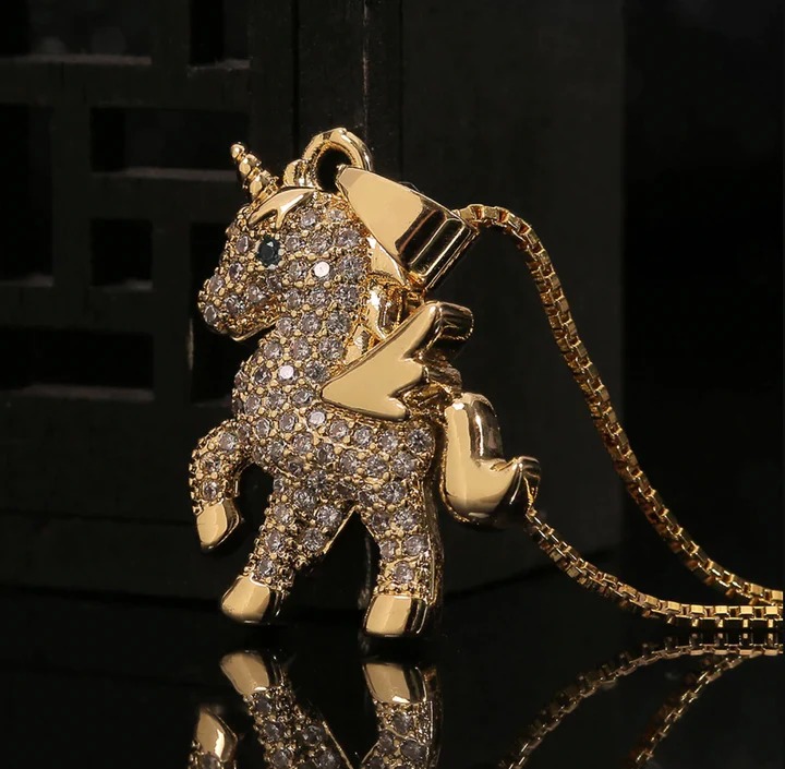 Necklace with magical unicorn