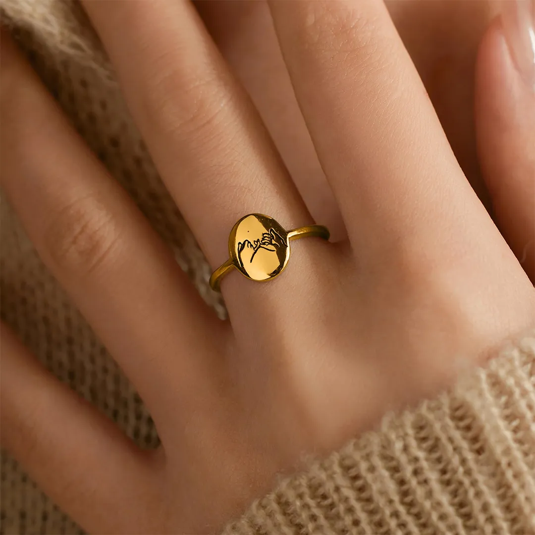 FOR FRIEND -YOU ARE MY FAVORITE BITCHES HOLDING HANDS RING