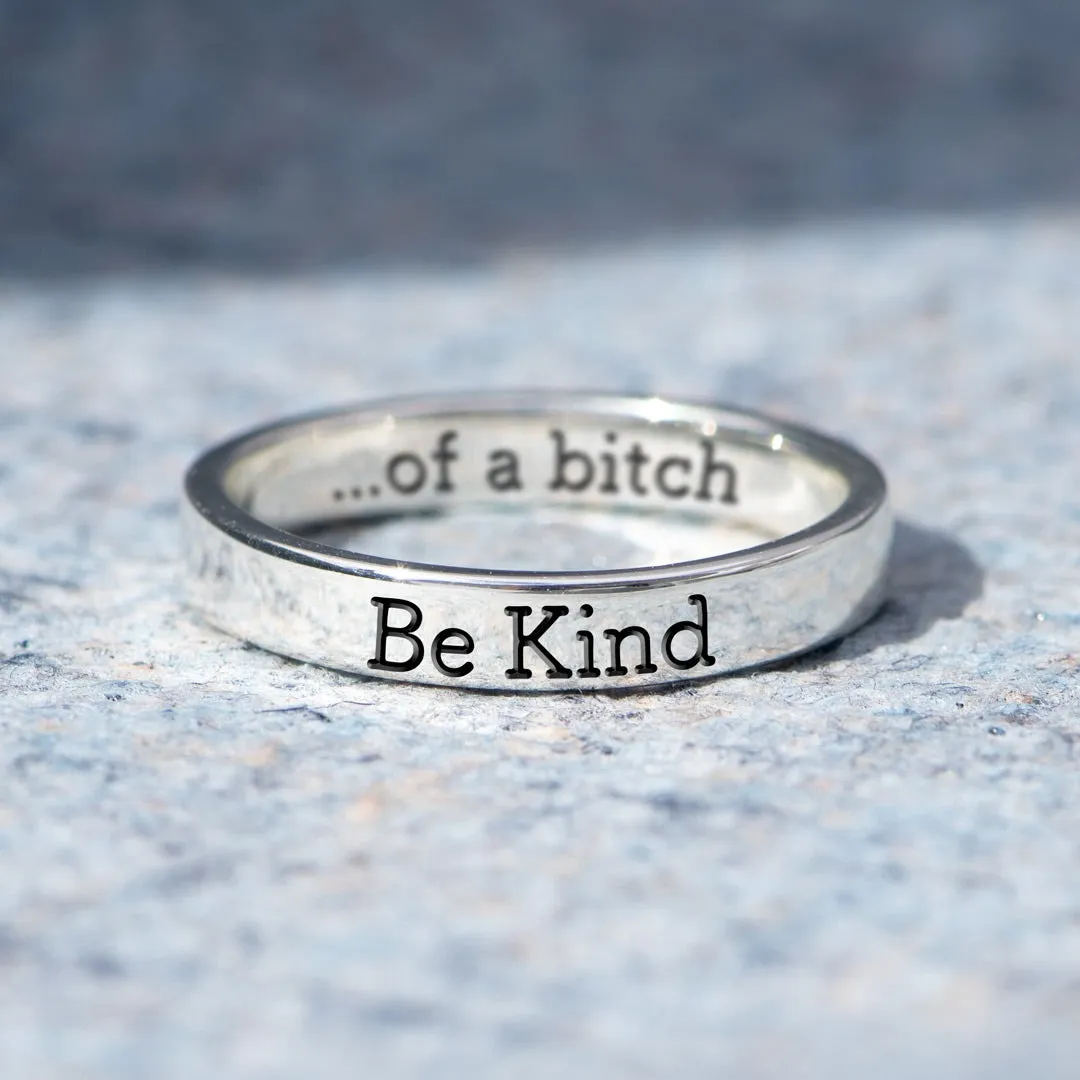 🎉49% OFF FOR NEW YEAR🎁BE KIND...OF A BI♥CH MANTRA RING