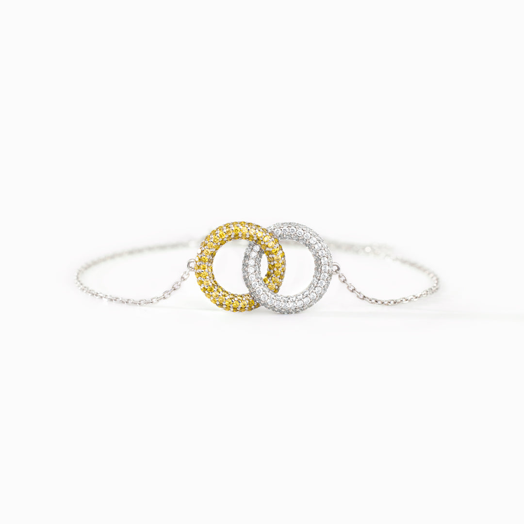 🎄Christmas Pre-sale🎁I'd Punch A Bitch For You Gold & Silver Linking Circles Bracelet