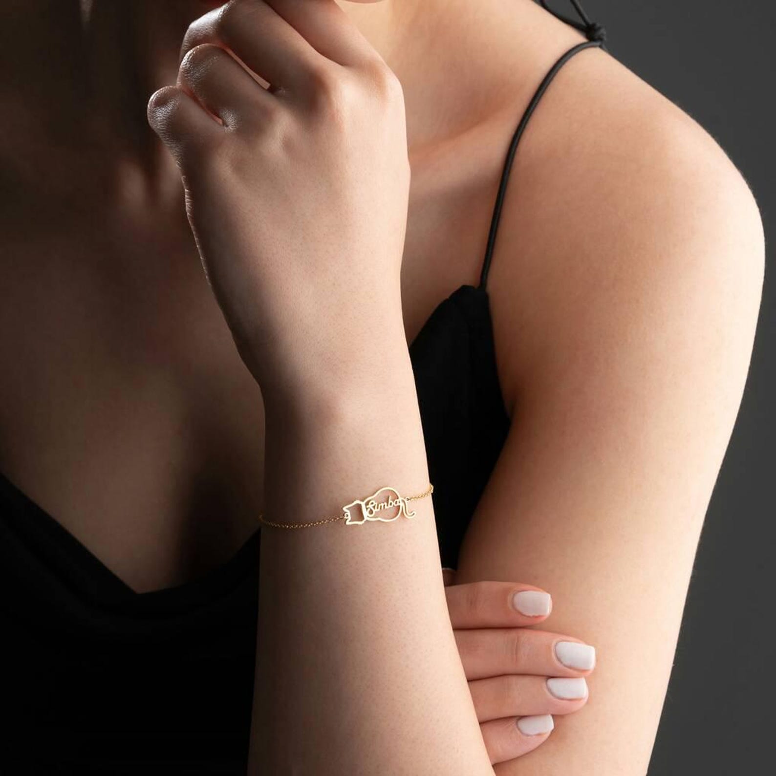 🐾 Personalised Cat Name Bracelet