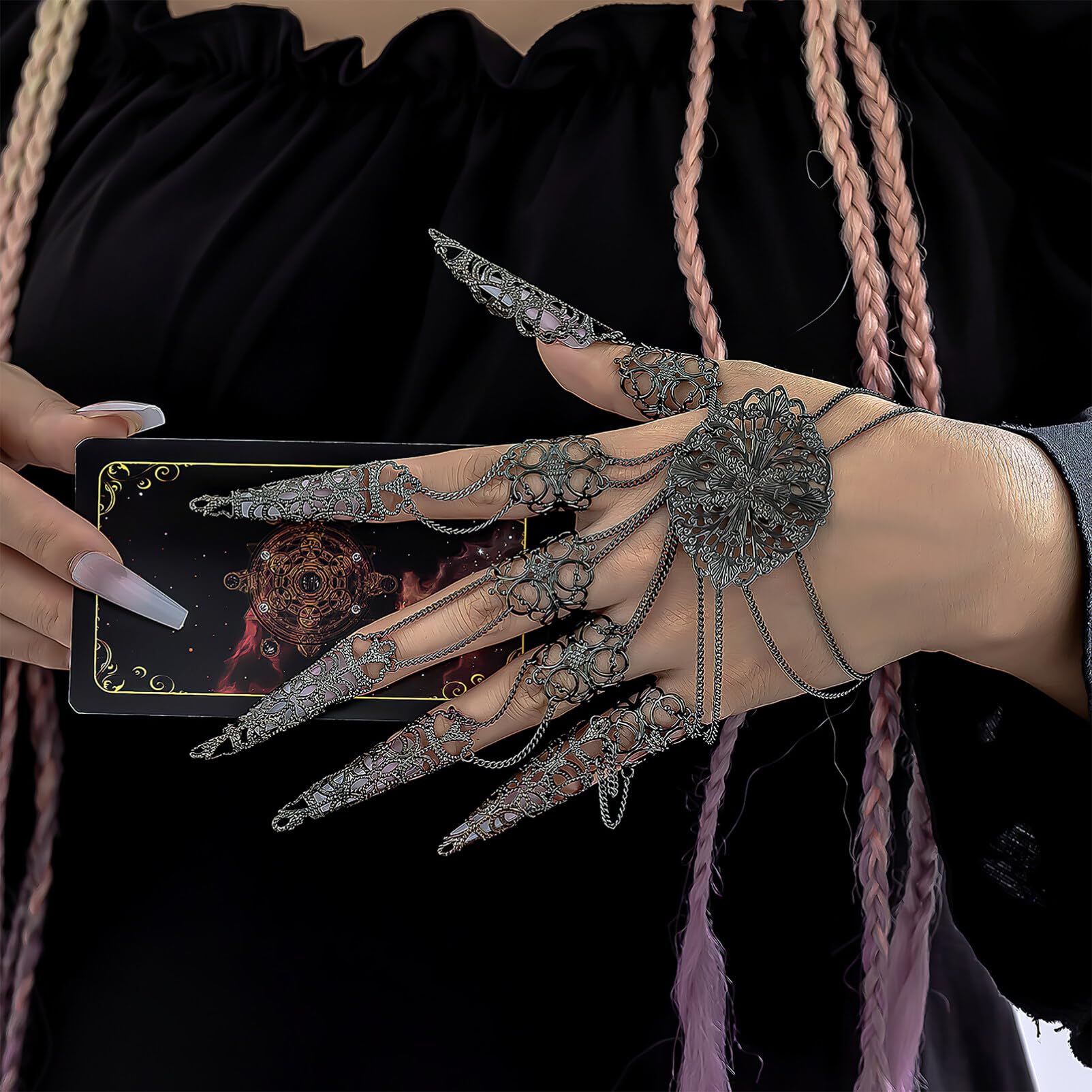 GOTHIC GLOVE METAL CUTOUT BRACELE