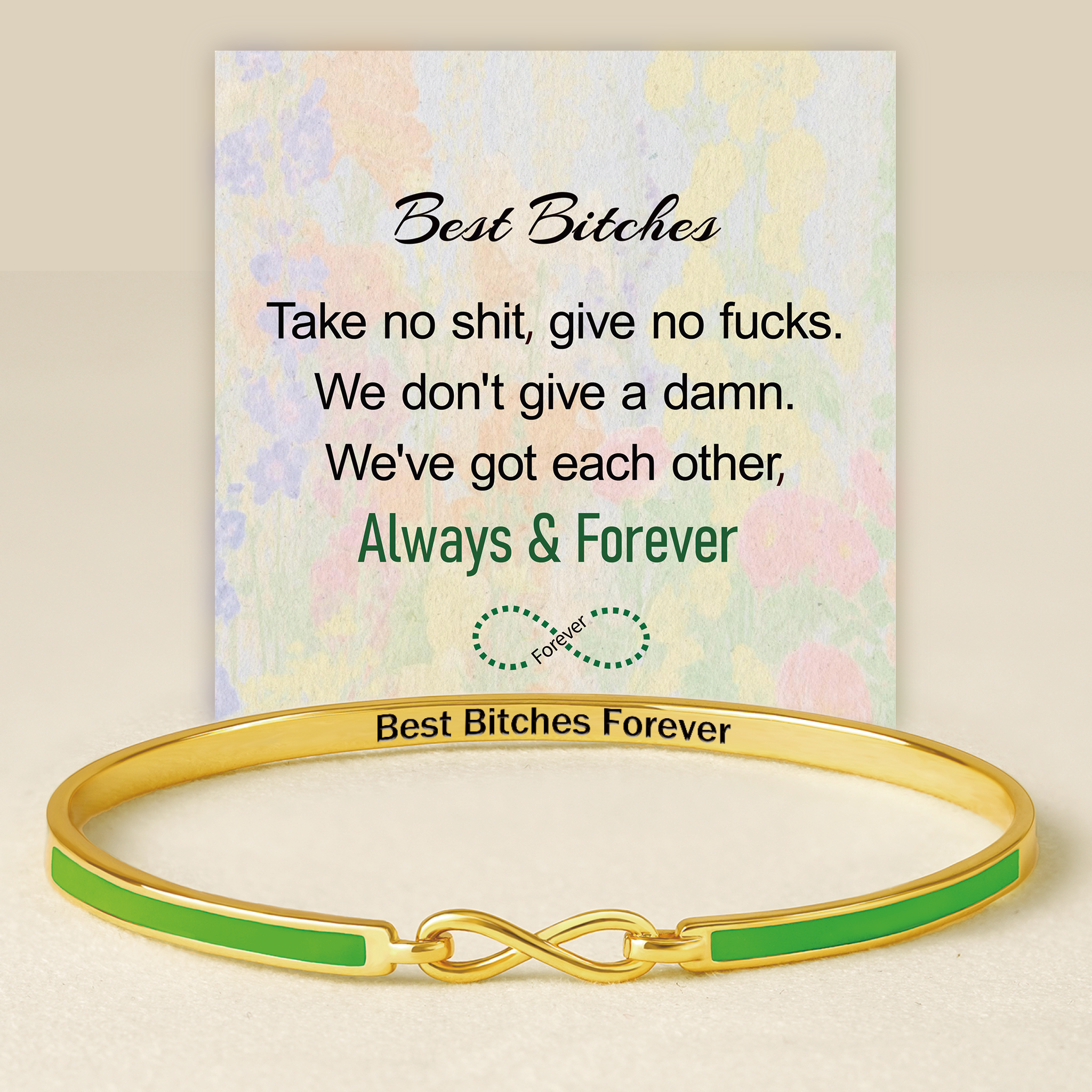 FOR FRIEND- BEST BITCH FOREVER BRACELET 