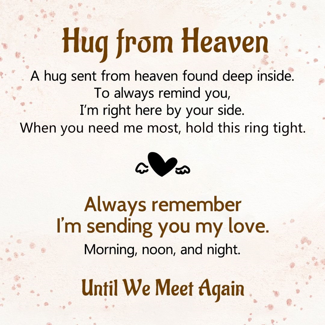 For Memorial - Until We Meet Again Single Diamond Wing-Stacking Ring