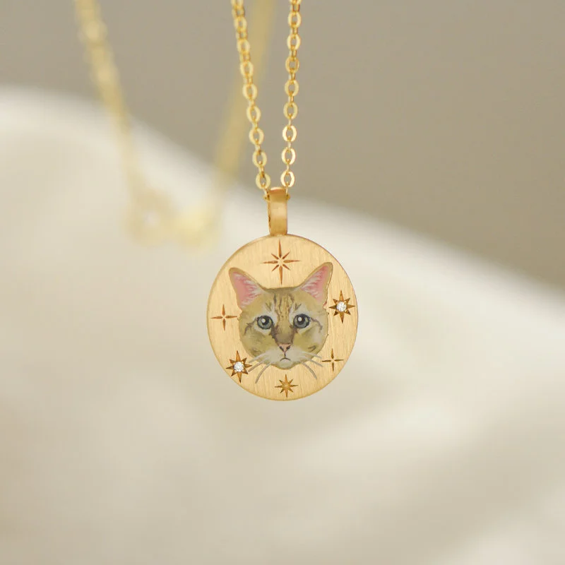 Custom Pet Engraved Photo Necklace