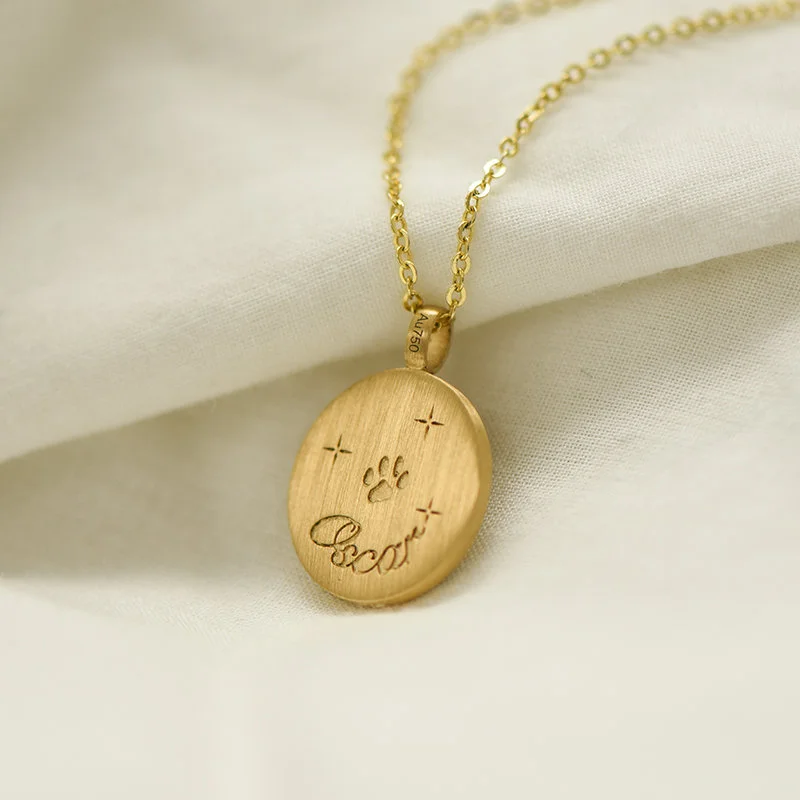 Custom Pet Engraved Photo Necklace