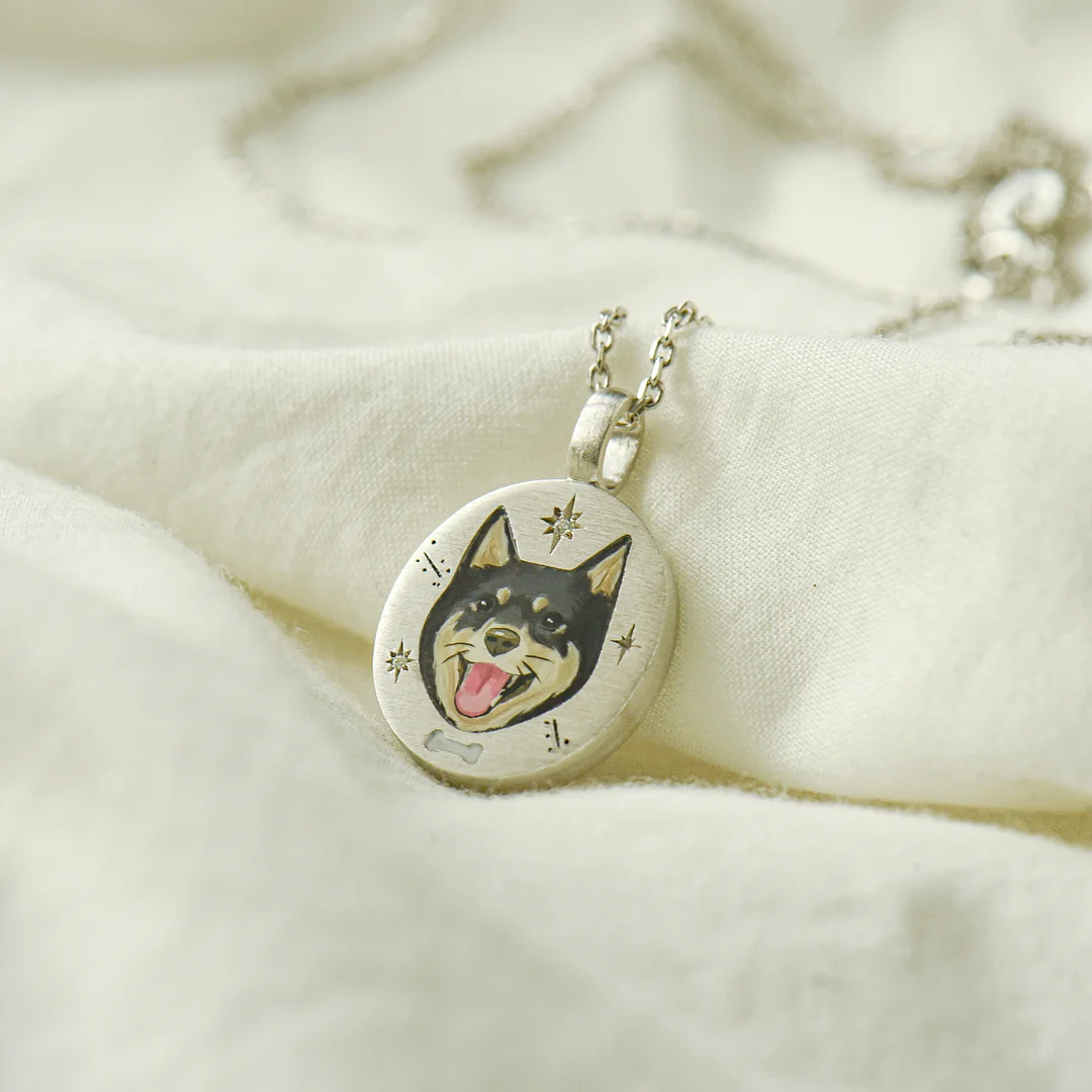 Custom Pet Engraved Photo Necklace