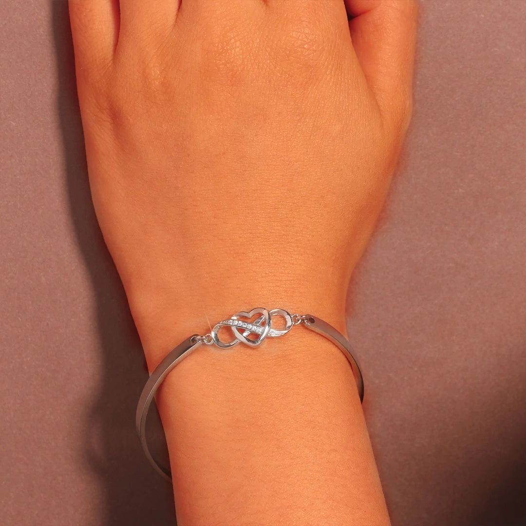 For Love - I Love You Forever and Always Infinity Heart Bracelet
