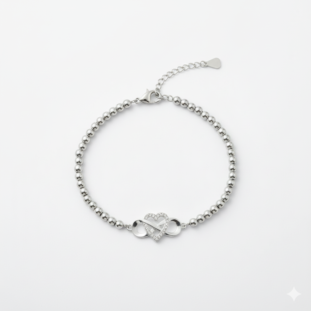 To My Granddaughter - Keep Me In Your Heart Infinity Love Bead Bracelet