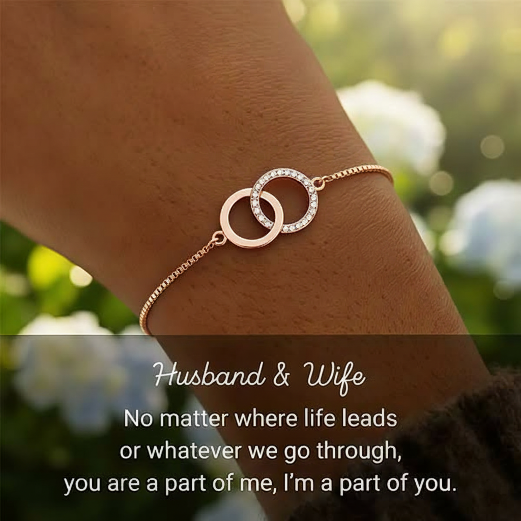 For Love- We Are Forever Linked Together Circle Bracelet 