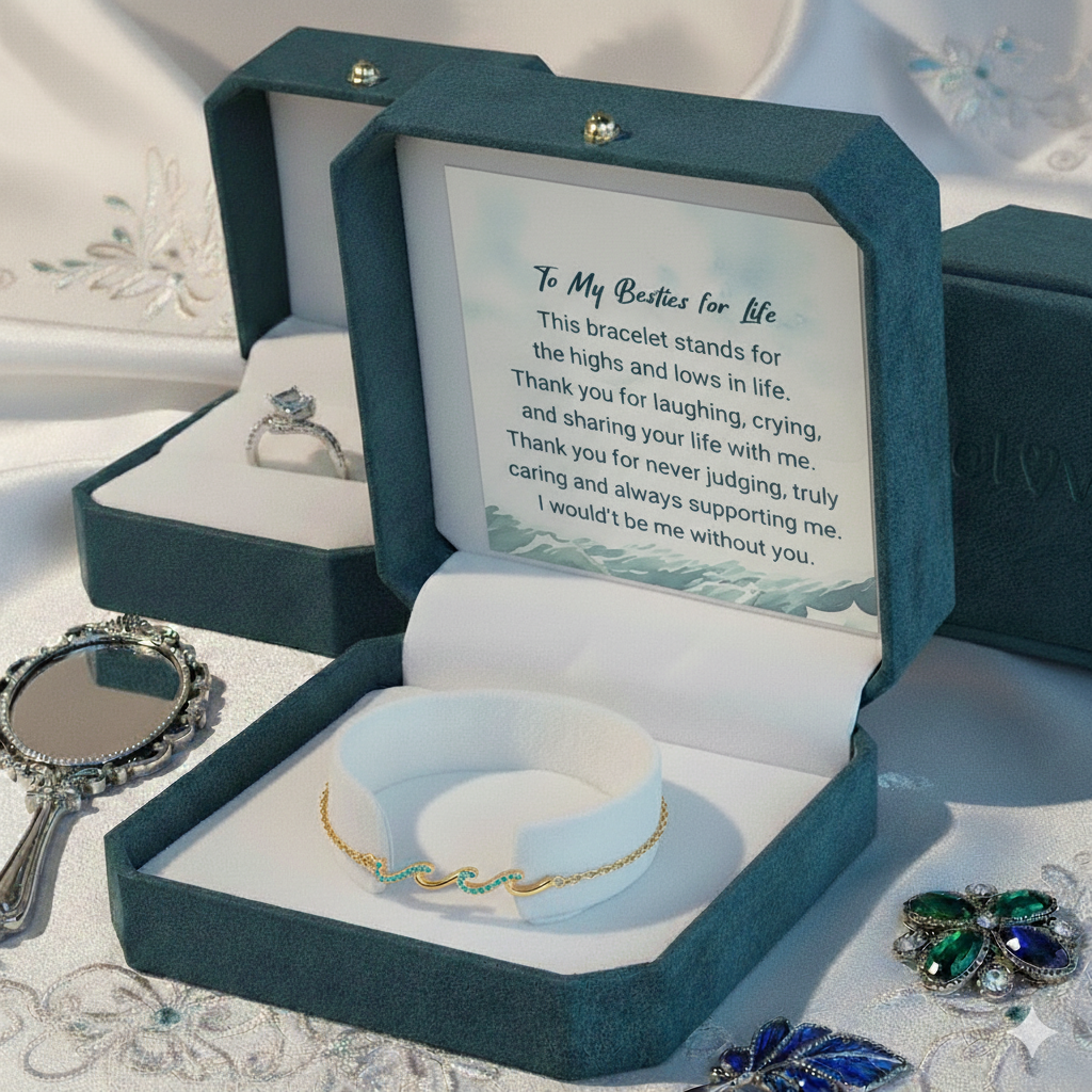 To My Besties For Life Wave Friendship Bracelet