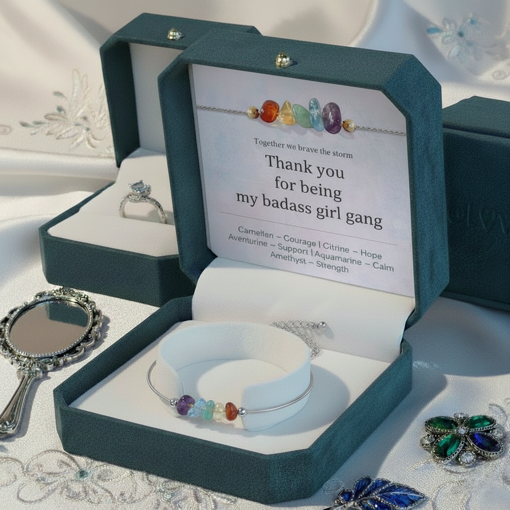 Girl Gang Spell Raw Crystal Bracelet