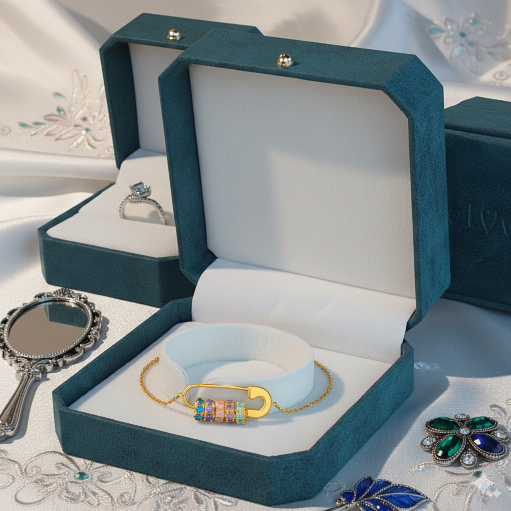 Mama's Mini Squad Safety Pin 1-8 Birthstone Bracelet