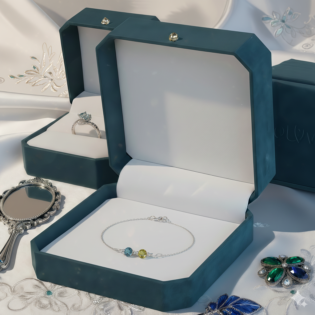 Mother And Daughter Forever Linked Together Custom Birthstones Bracelet