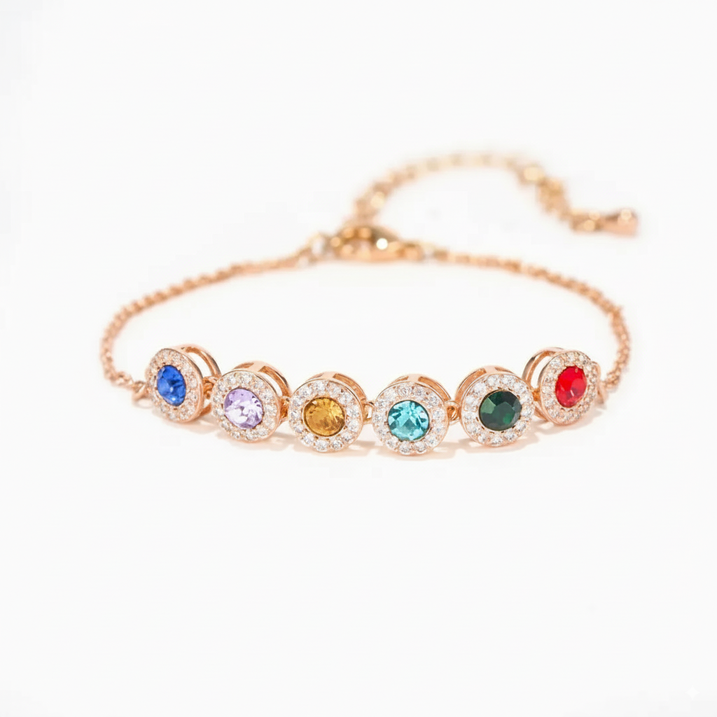 Celestial Bloom Birthstone Bracelet