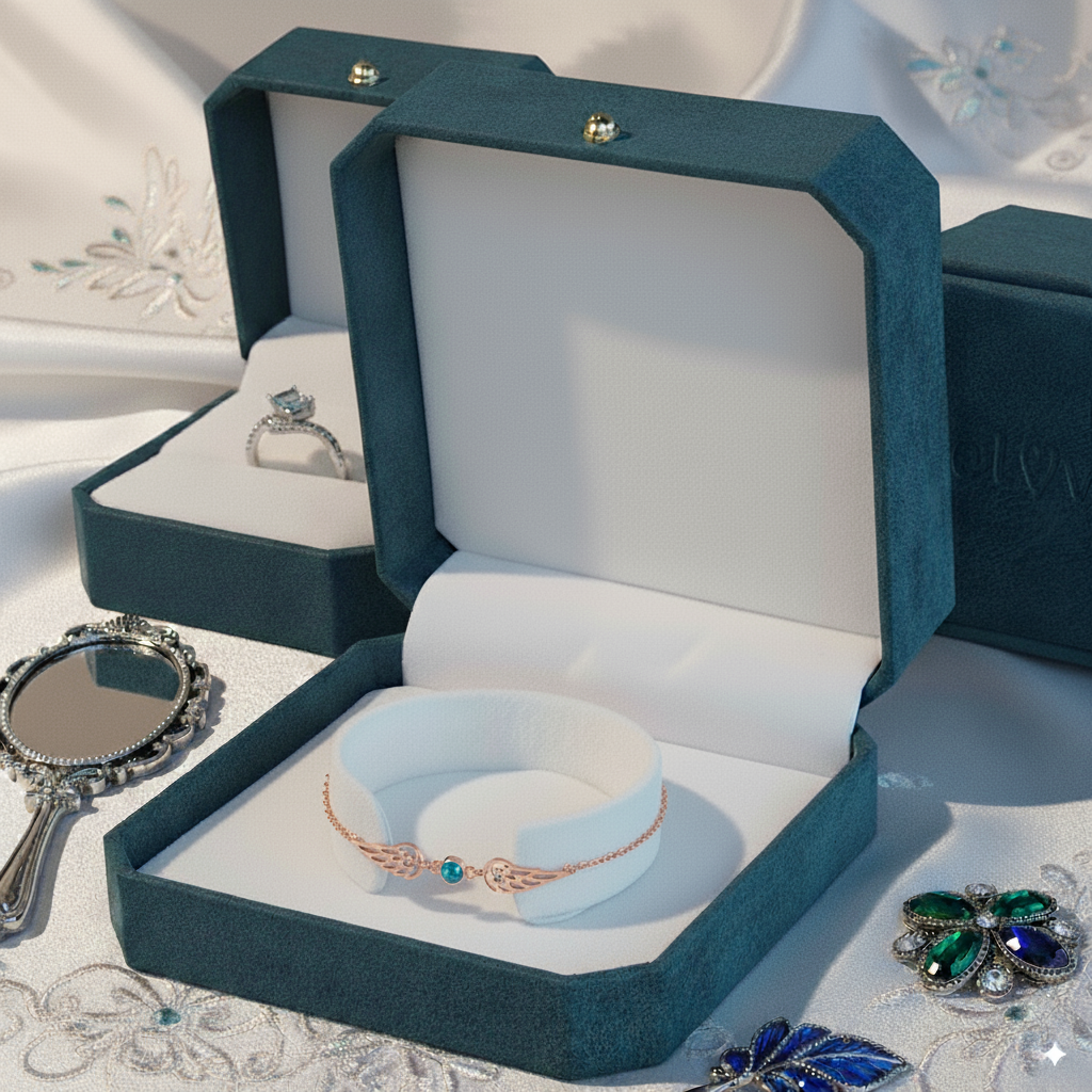 For Memorial- I'm a Wife to a Husband Custom Birthstone Wing Bracelet