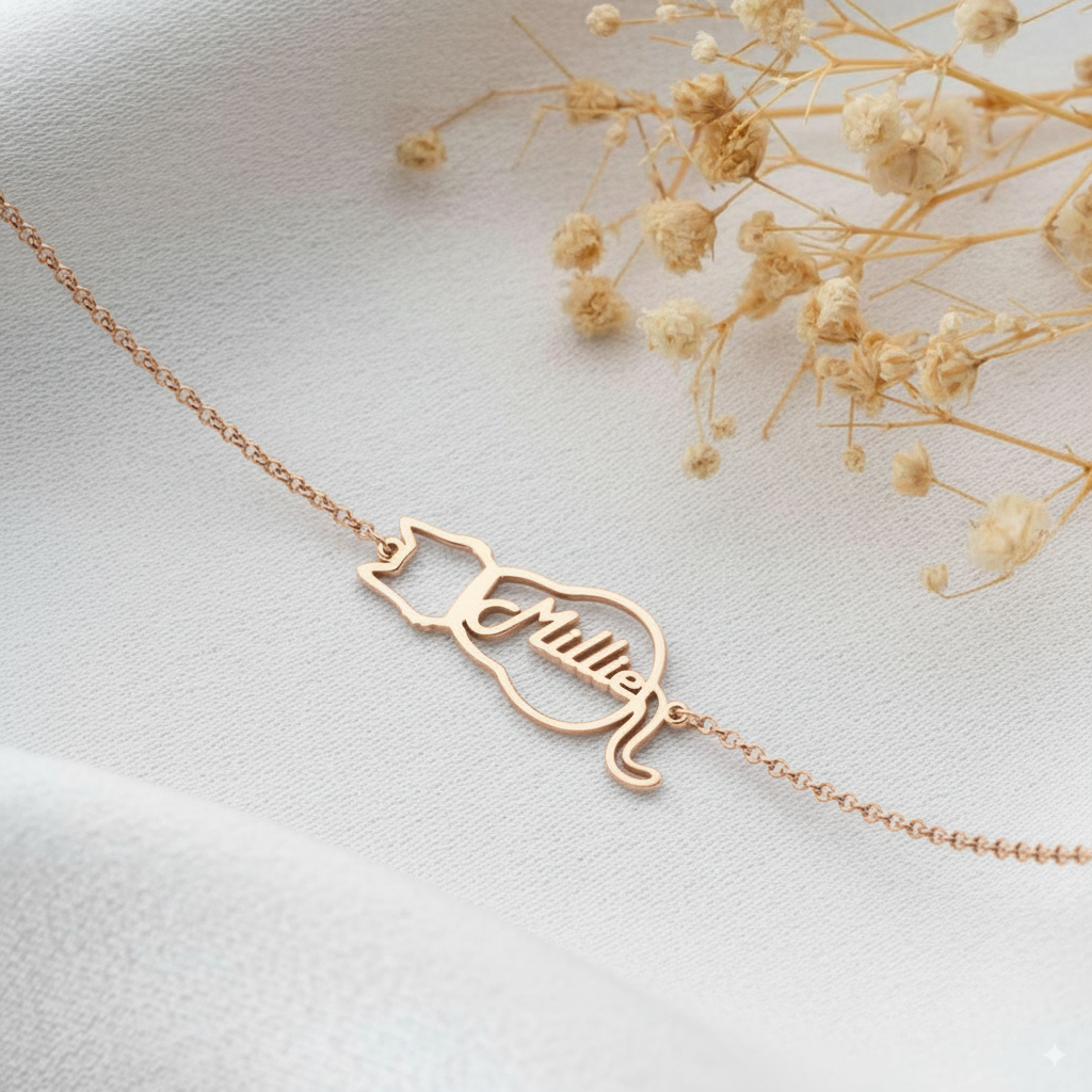 🐾 Personalised Cat Name Bracelet
