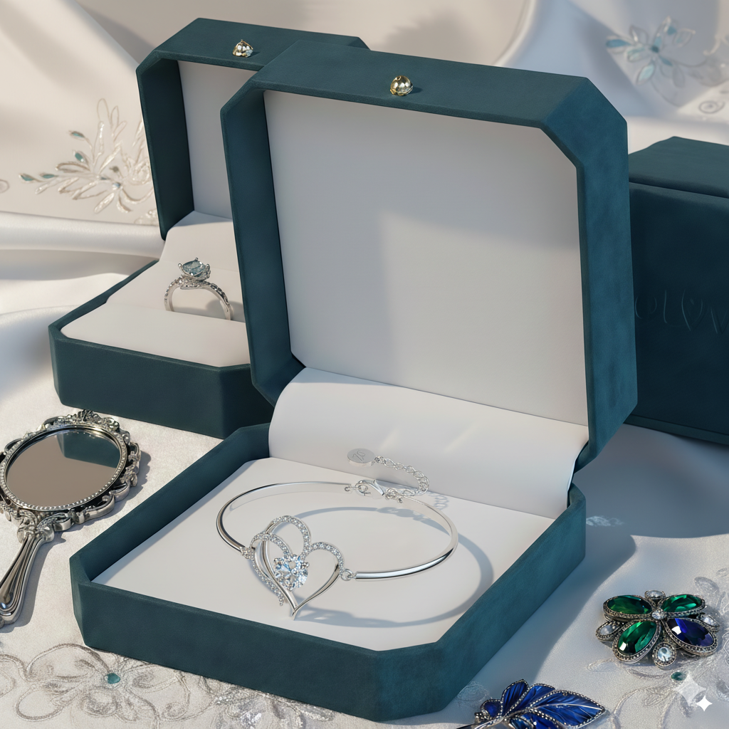 For Granddaughter- We Are Connected By Heart Diamond Bracelet