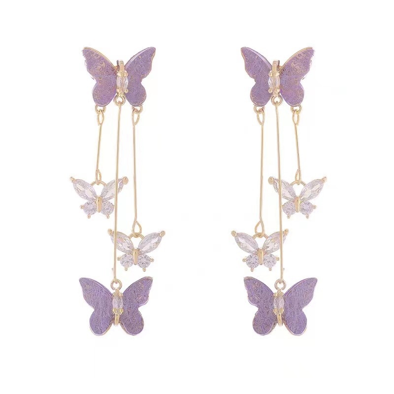 🎄Christmas Hot Sale✨Purple Butterfly Earrings