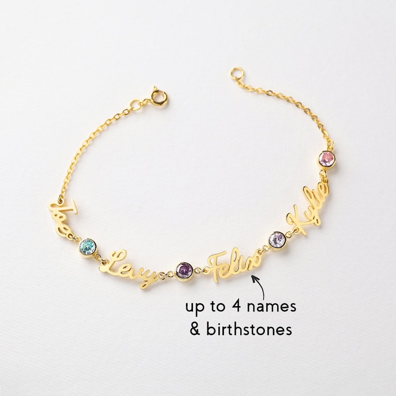 For Love - Custom Birthstone & Name Bracelet