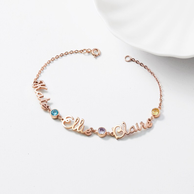 For Love - Custom Birthstone & Name Bracelet