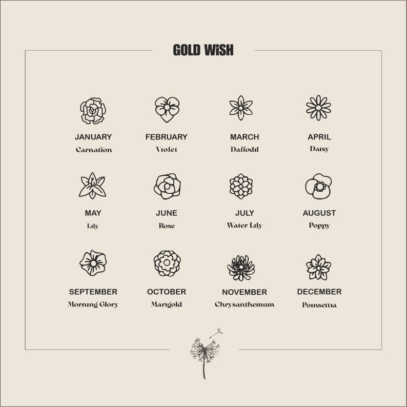 For Love - Personalized Birth Flower Necklace