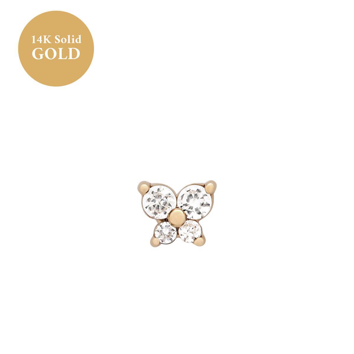 For Love - Butterfly Birthstone Stud Earrings