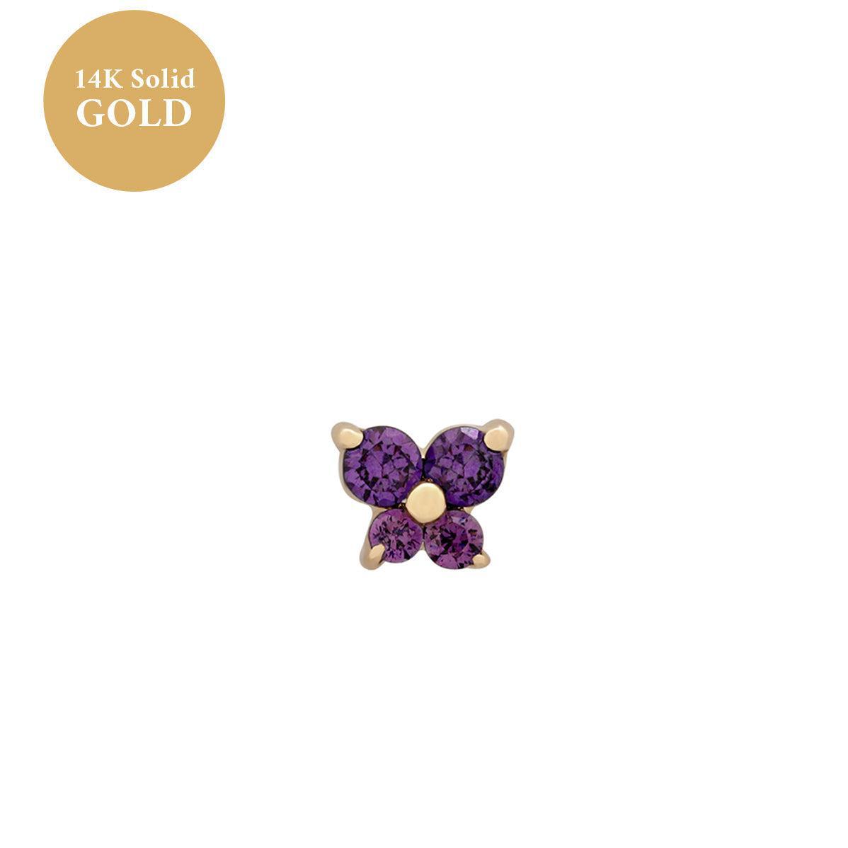 For Love - Butterfly Birthstone Stud Earrings