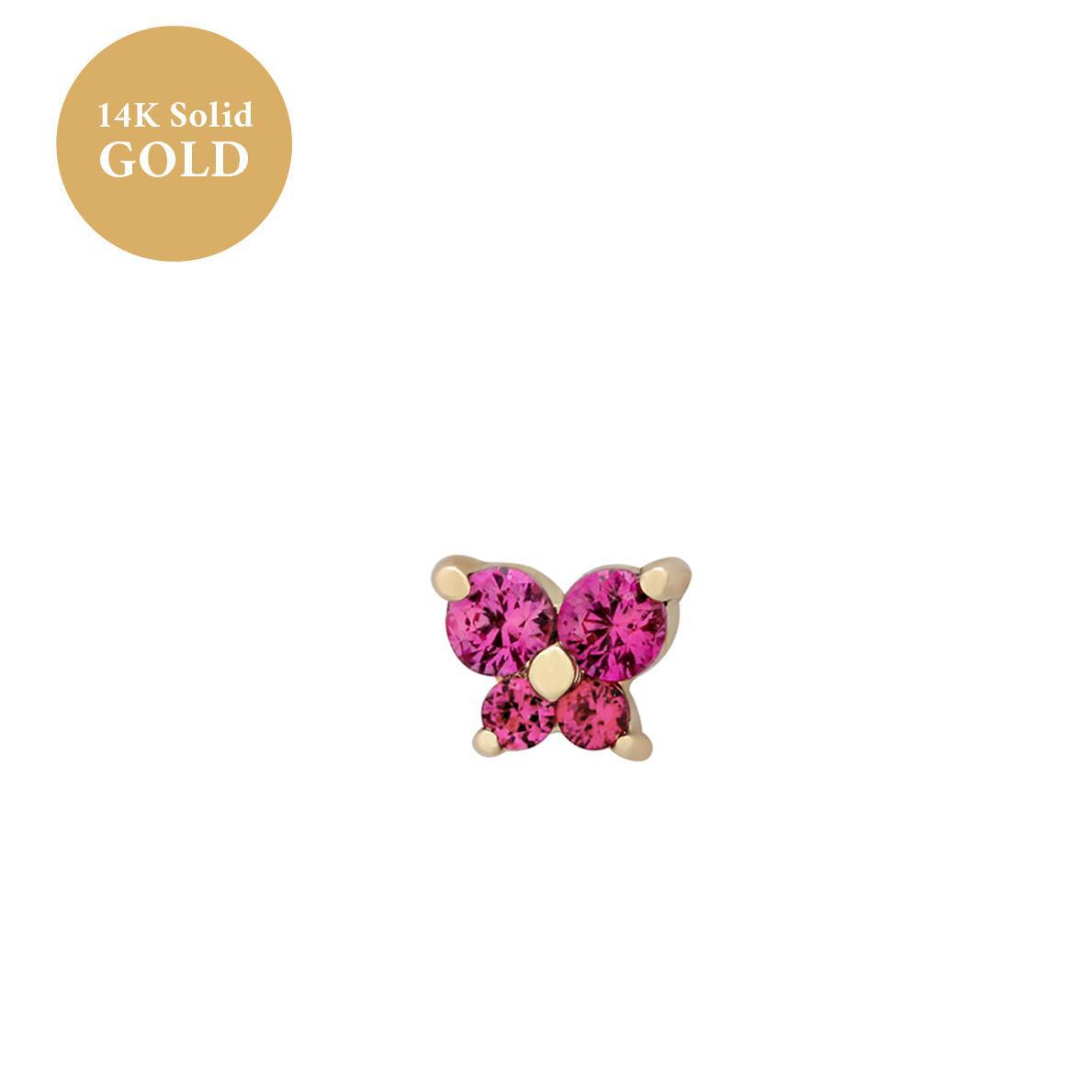 For Love - Butterfly Birthstone Stud Earrings