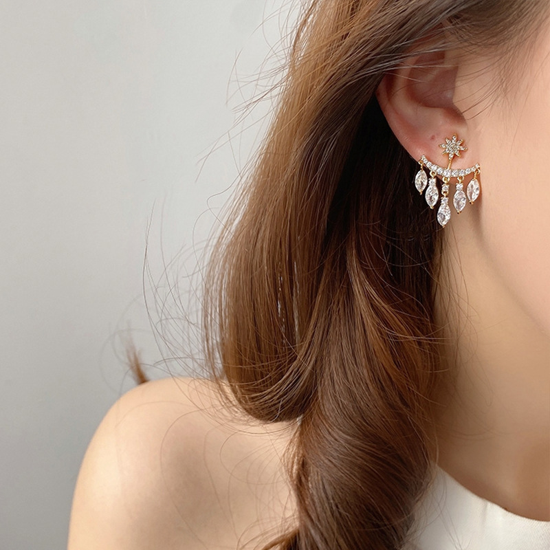 🎉New Year Hot Sale✨Detachable Design Star Tassel Diamond Stud Earrings