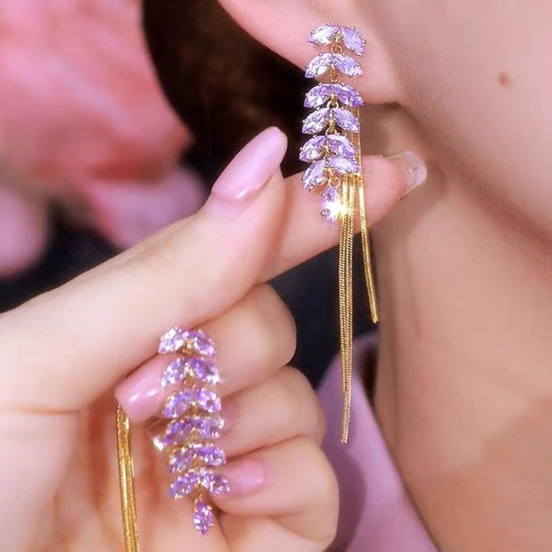 💐Mother's Day Pre-sale💝14K Gold-Plated Exquisite Long Wheat Tassel Earrings