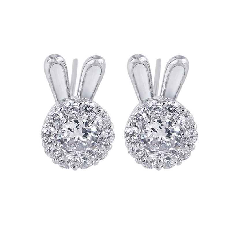🎉New Year Hot Sale✨Rabbit Shape Rotating Zircon Earrings