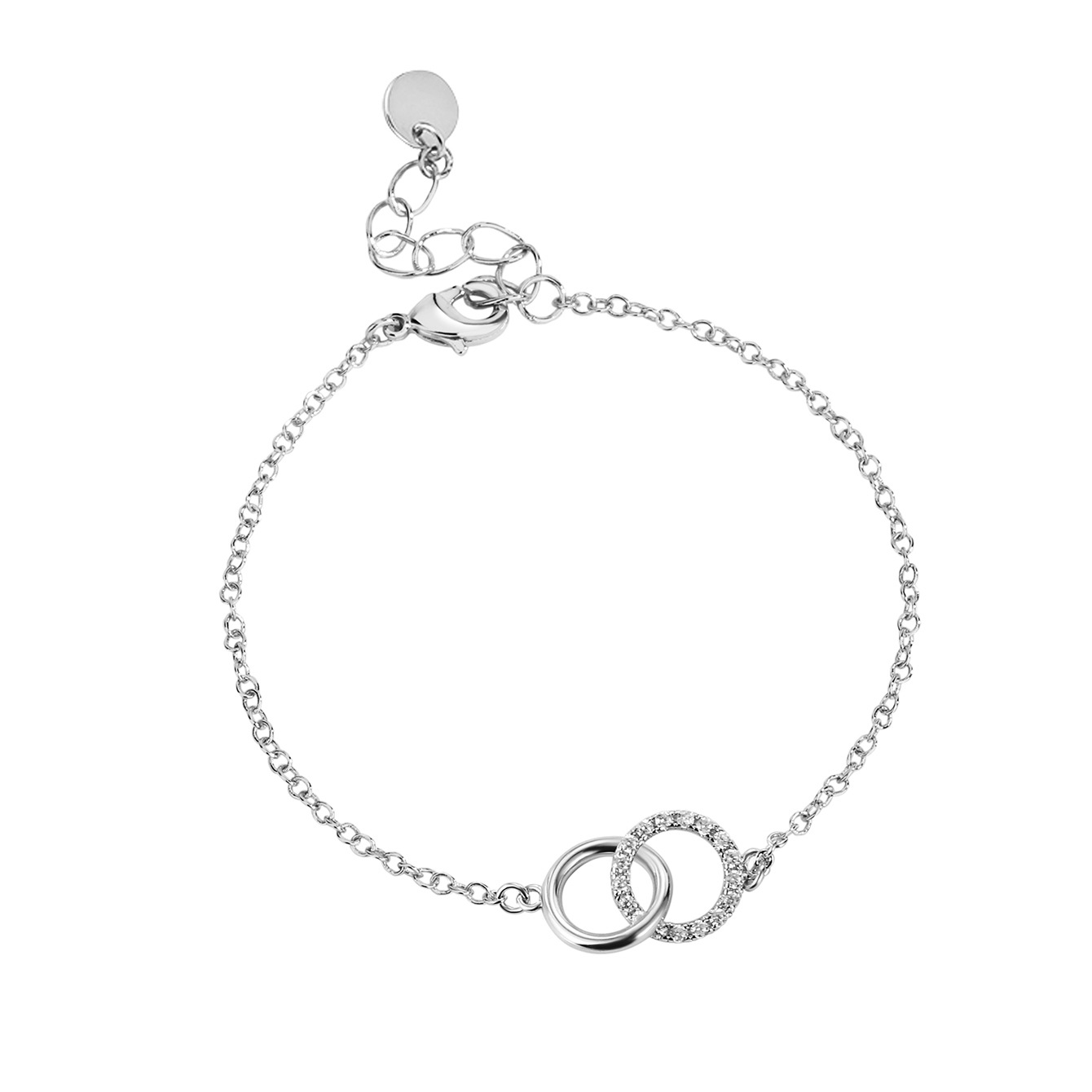 Mother & Daughter Linked Together Interlocking Circle Bracelet