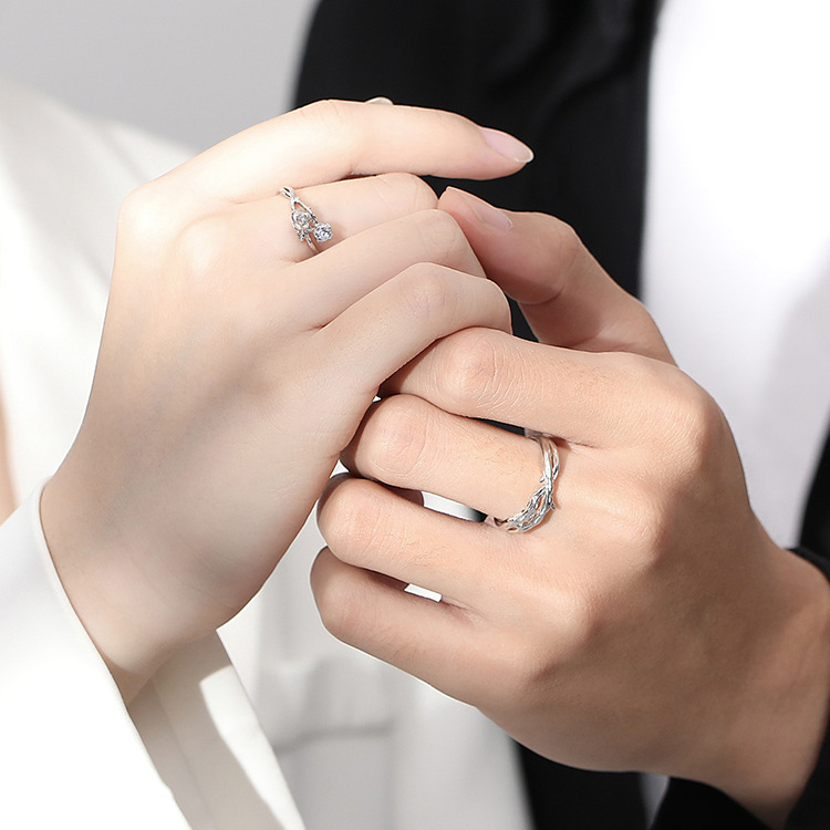 🌹Valentine's Day Hot Sale💝Thorns and Roses S925 Silver Couple Ring