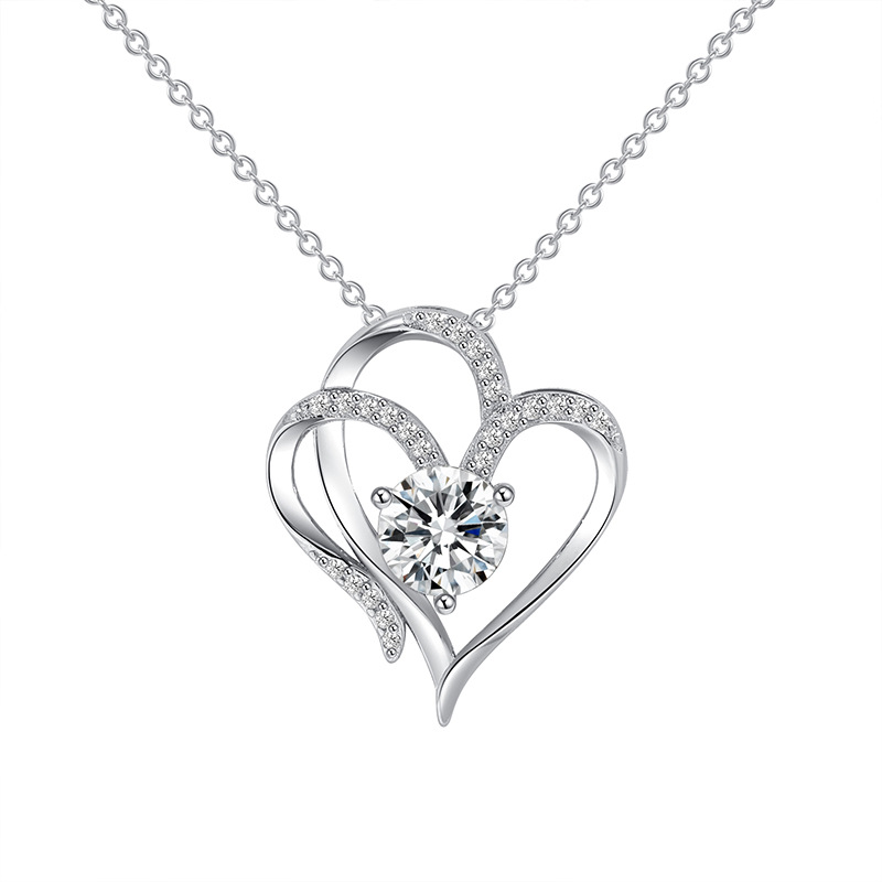 For Daughter -I Love You Forever Heart Diamond Necklace