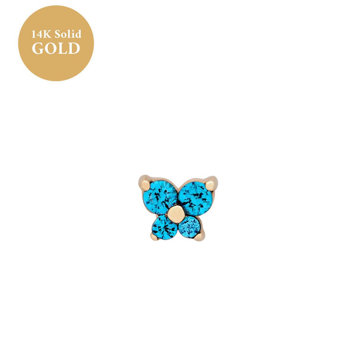 For Love - Butterfly Birthstone Stud Earrings