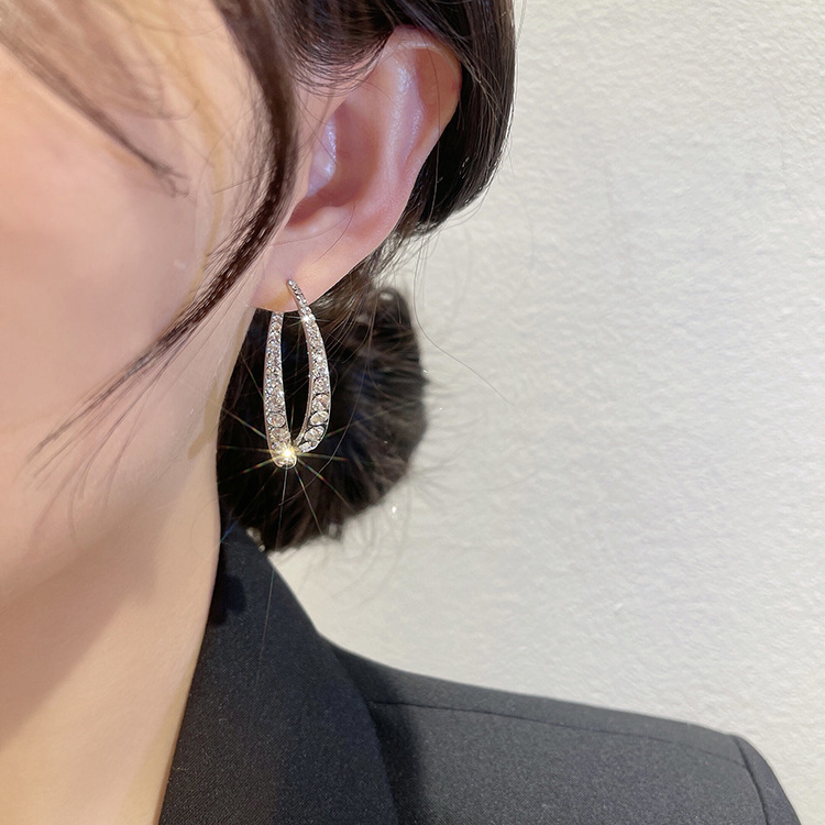 🎉New Year Hot Sale✨French Cross Mermaid Zircon Earrings